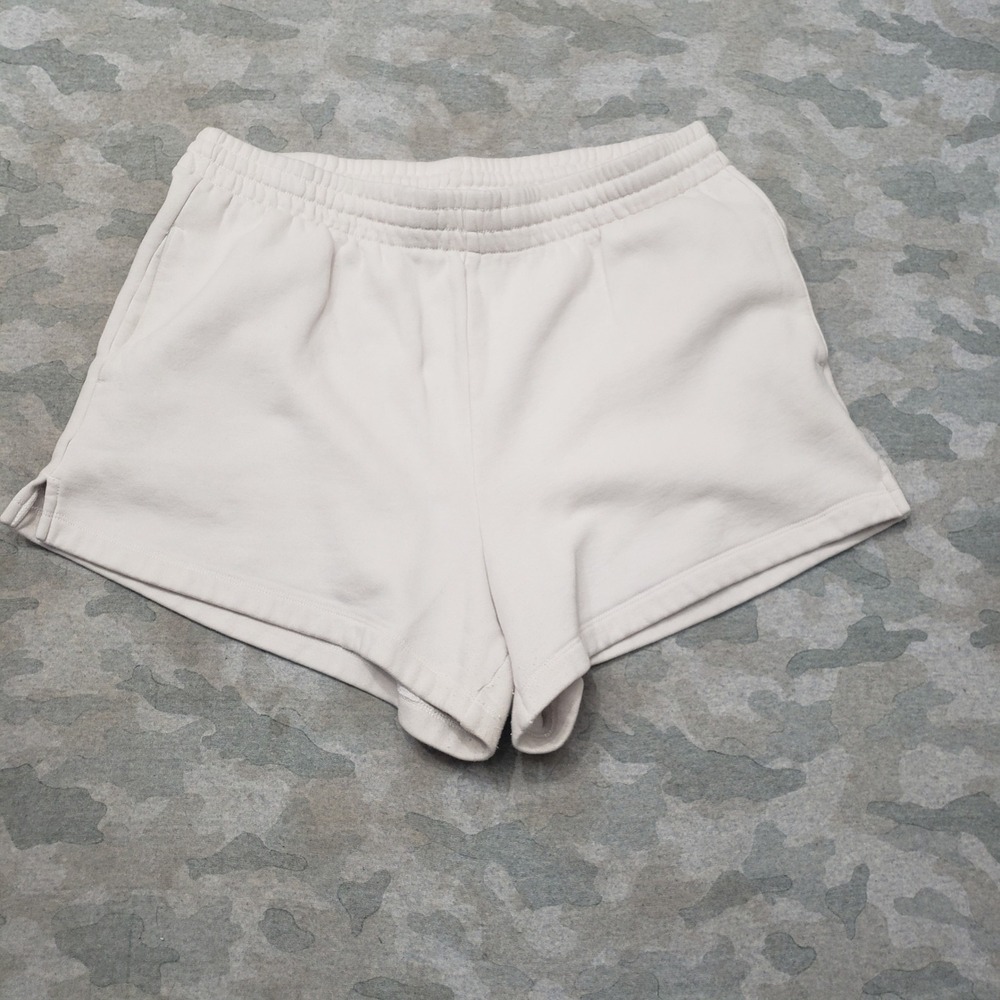 Abercrombie & Fitch Sweat Shorts Womens XL Beige Drawstring Casual
